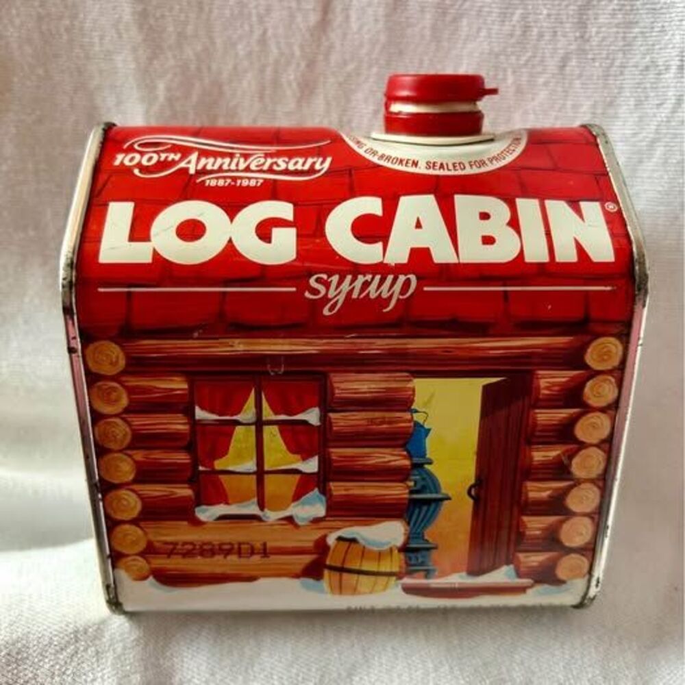 Vintage Retro Log Cabin Syrup 1987 Tin Collectible